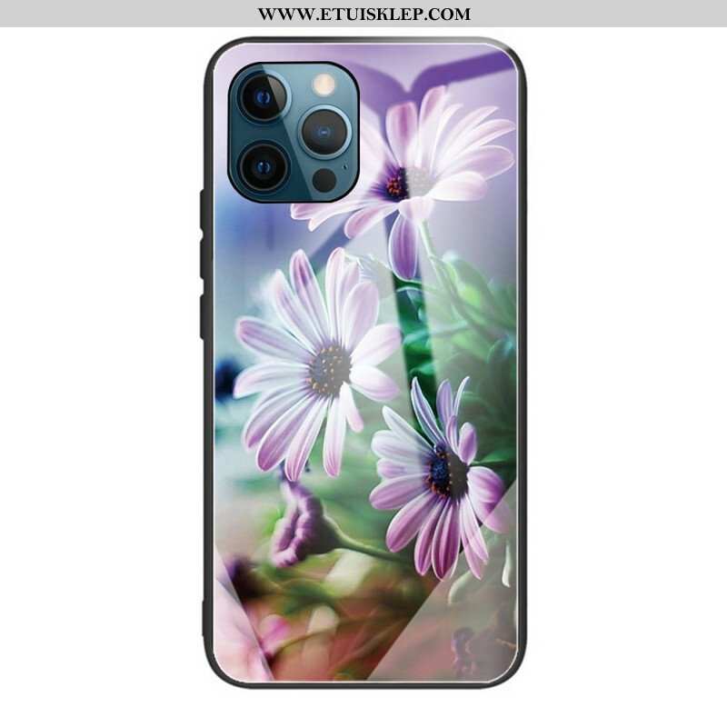 Etui do iPhone 13 Pro Realistyczne Kwiaty Ze Szkła Hartowanego